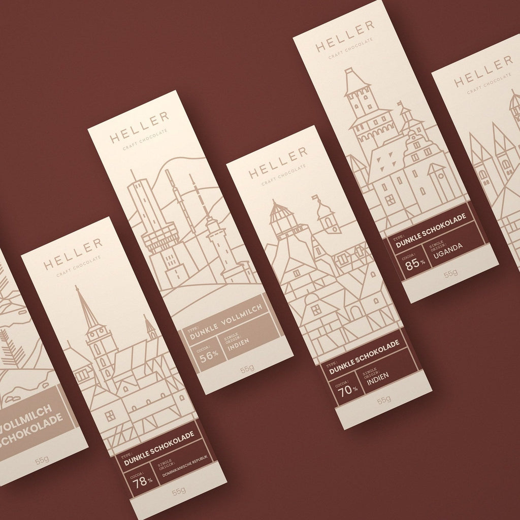 Heller Single-Origin-Tafeln im Ensemble