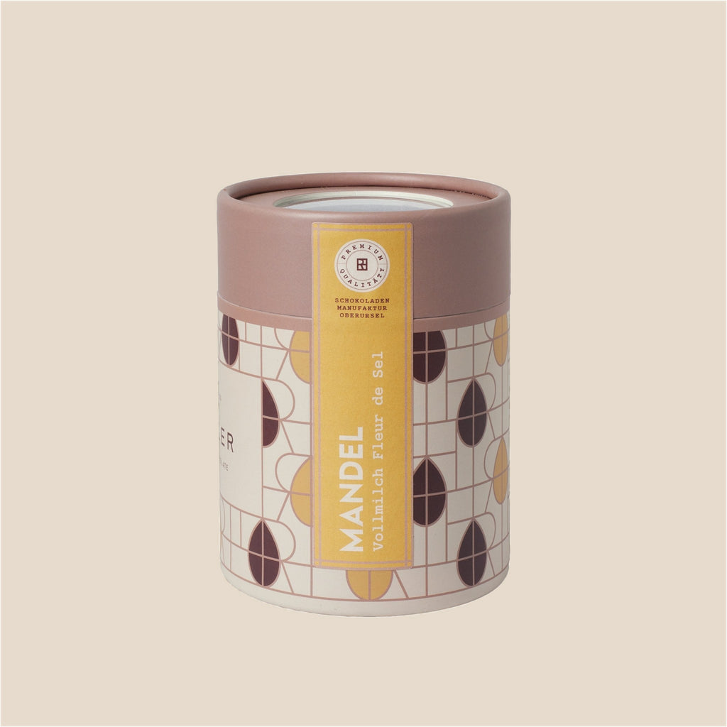 Dose Mandel Vollmilch Fleur de Sel, Etikett