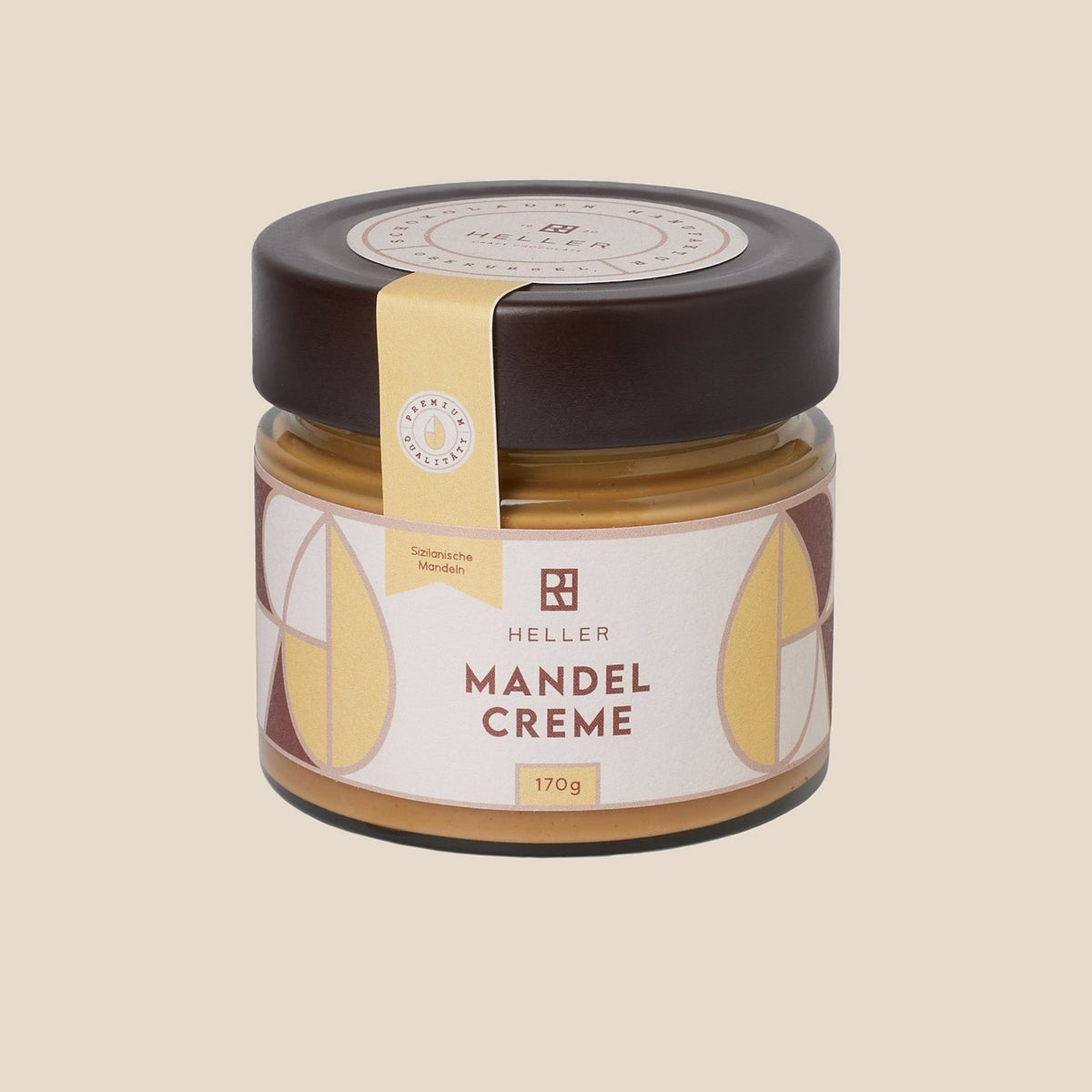 Heller Mandelcreme im 170-g-Glas